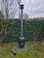 Complete Burnies kachel met rookkanaal & accessoires, Ophalen, Gebruikt, Houtkachel, Vrijstaand