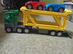 Duplo Vrachtwagen met 2 Auto's, Ophalen of Verzenden, Gebruikt