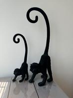2 staande decoratie velvet apen zwart, Ophalen of Verzenden, Zo goed als nieuw