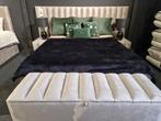Voorraad | Luxe Velvet Boxsprings Met Opbergruimte - Utrecht, Ophalen, 200 cm, 160 cm, Crème