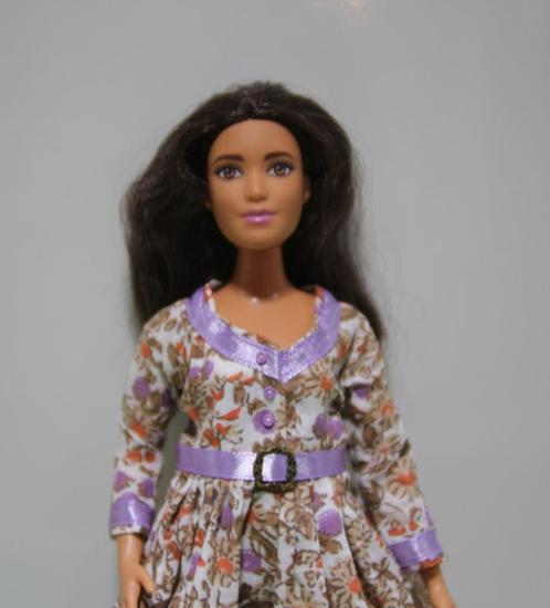 Barbie kleding / kleertjes Curvy 53: jurk met lange mouwen, Kinderen en Baby's, Speelgoed | Poppen, Nieuw, Barbie, Verzenden