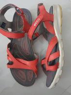 Maat 40 Koraal rood ecco sandalen, Ecco, Zo goed als nieuw, Rood, Sandalen of Muiltjes