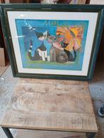 Rosina Wachtmeister katten prent poster ingelijst, Ophalen