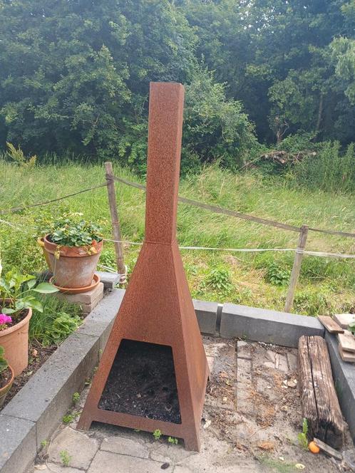 Cortenstalen Buitenhaard - Robuust & Op Maat, Tuin en Terras, Tuinhaarden, Zo goed als nieuw, Ophalen