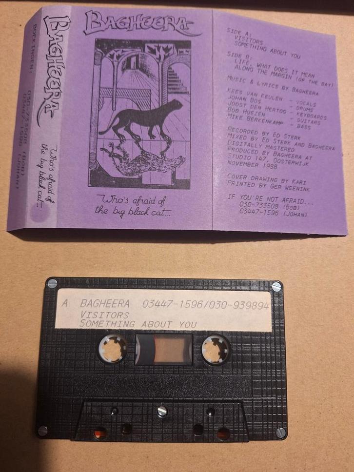 Bagheera: Who's afraid of the black cat demo tape, Cd's en Dvd's, Cassettebandjes, Gebruikt, 1 bandje, Ophalen of Verzenden