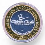 Las Vegas 10 Dollar Gaming Token Zilver Monte Carlo Resort, Postzegels en Munten, Ophalen of Verzenden, Zilver, Buitenland
