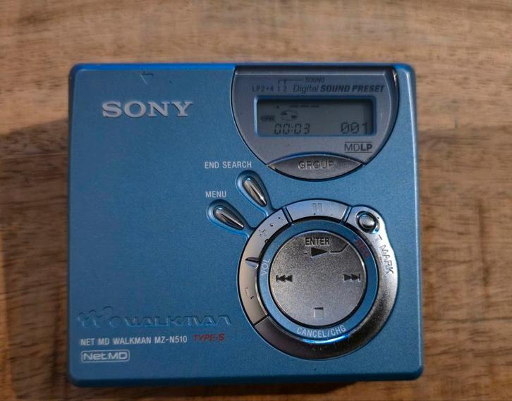 Sony MZ-N510 Net MD Walkman - Nieuwstaat!  Minidisc, Audio, Tv en Foto, Walkmans, Discmans en Minidiscspelers, Minidisc-recorder