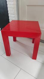Vintage kunststof tafeltje rood, 45 tot 60 cm, Gebruikt, Vierkant, Ophalen of Verzenden