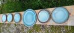 Pottery Driehoek Huizen Vintage gebakstel Zuiderzee., Huis en Inrichting, Keuken | Servies, Ophalen, Zo goed als nieuw, Overige stijlen