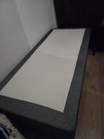 Bed eenpersoons "boxspring", Ophalen, Eenpersoons, Grijs, 90 cm