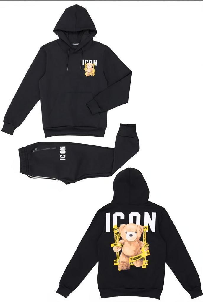 Nieuw ICON Vrijetijdspak met Prent, Kleding | Heren, Sportkleding, Nieuw, Algemeen, Overige maten, Zwart, Ophalen of Verzenden