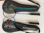 2x Yonex badminton racket met foedraal, Sport en Fitness, Badminton, Ophalen of Verzenden, Zo goed als nieuw, Racket(s)