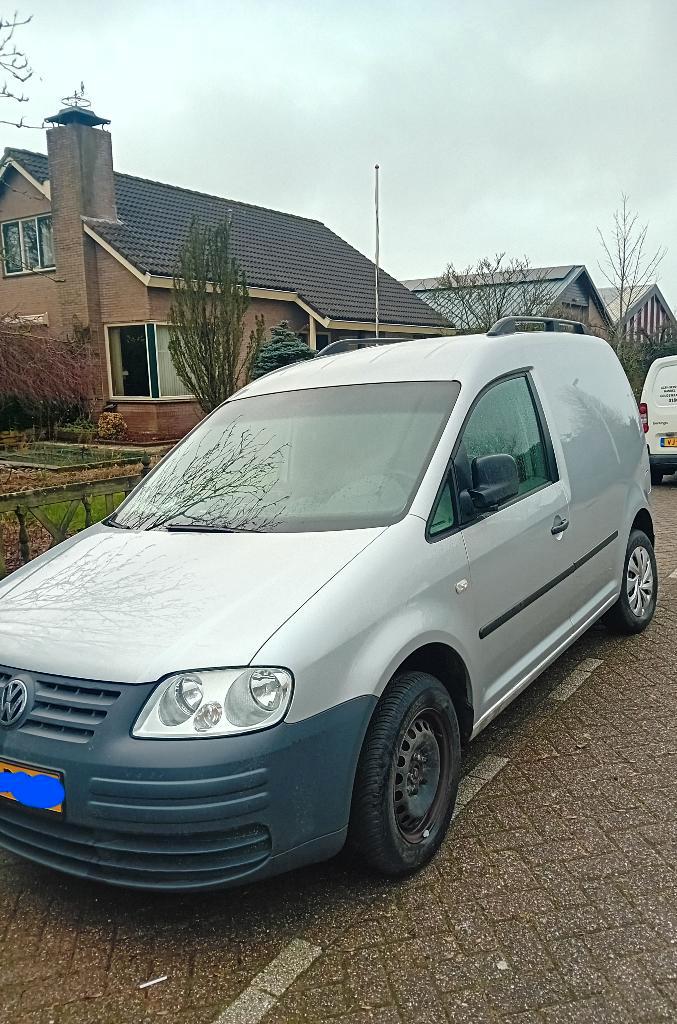 vw caddy 2007 Let op Achteras Krom, Auto's, Bestelauto's, Particulier, Volkswagen, Diesel, Handgeschakeld, Zilver of Grijs, Ophalen