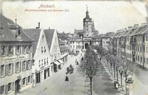 (379-162-023) Ansbach Maximilianstrasse, Verzamelen, Ansichtkaarten | Buitenland, Duitsland, Verzenden