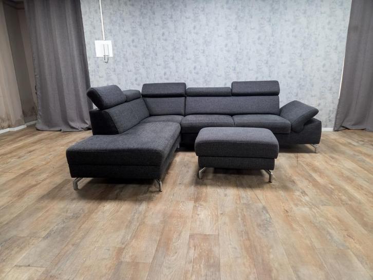 GRATIS BEZORGEN | Mooi Antraciet Hoekbank van MONTEL, Huis en Inrichting, Banken | Bankstellen, Gebruikt, Hoekbank, Vierpersoons of meer