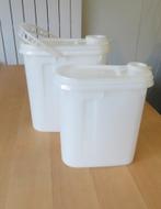 Tupperware 2 Voorraadbussen Bewaardoos Schenkkan, Ophalen, Gebruikt, Wit, Bus of Trommel