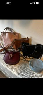 Pakket Michael Kors tassen 5 stuks zwart bordeaux  roze leer, Ophalen, Zo goed als nieuw, Zwart, Leer