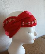 Hoofdband met geborduurde roosjes. Rood, Ophalen of Verzenden, Nieuw, One size fits all