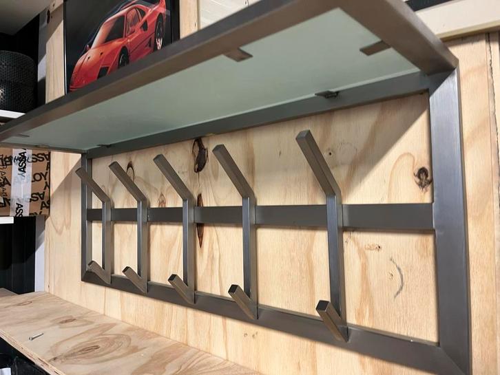 Rietveld Design RVS Kapstok ZGAN, Huis en Inrichting, Woonaccessoires | Kapstokken, Zo goed als nieuw, Wandkapstok, Minder dan 100 cm