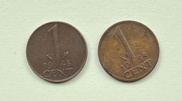 1 cent diverse van 1980 - 1929 beschikbaar voor biedingen