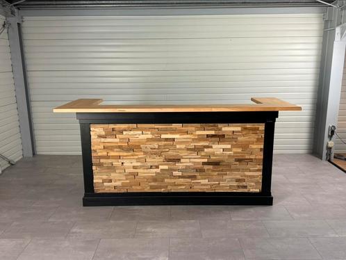 Houtstrips bar 250 cm / Bar toog / Bar / Mancave bar, Huis en Inrichting, Barren, Zo goed als nieuw, Ophalen of Verzenden