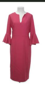 LaDress Daphne M zgan jurk roze rood crêpe. Flared mouw, LaDress, Knielengte, Maat 38/40 (M), Ophalen of Verzenden