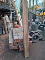 15 stuks 19,5x14,5x215 hardhouten balken azobé, gebruikt, Tuin en Terras, Palen, Balken en Planken, Ophalen of Verzenden, Nieuw