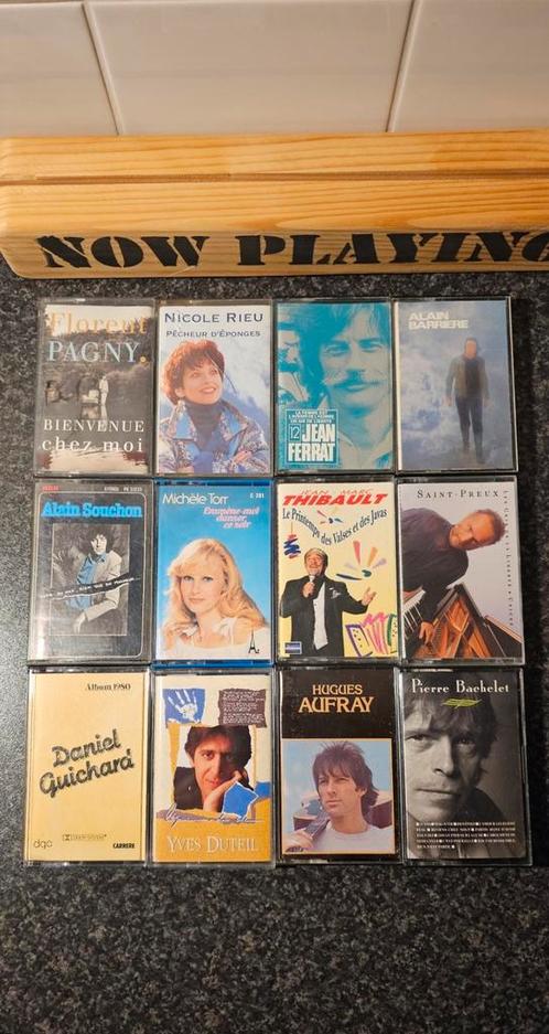 Mooie verzameling Franstalige cassettebandjes 12 stuks, Cd's en Dvd's, Cassettebandjes, Gebruikt, Origineel, Overige genres, 2 t/m 25 bandjes