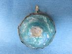 Romeinse rijk - hanger met Romeins glas - bodemvondst, Ophalen of Verzenden, Overige materialen, Hanger, Verguld