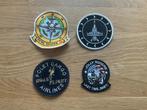 4 badges, Verzamelen, Ophalen of Verzenden, Overige soorten, Overige gebieden, Embleem of Badge