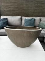 Vaas aluminium goud/brons70 cm breed 40 cm hoog, Tuin en Terras, Bloembakken en Plantenbakken, Steen, Minder dan 30 cm, Rond, Ophalen of Verzenden