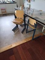 10 leuke oude schoolstoelen, Huis en Inrichting, Stoelen, Vijf, Zes of meer stoelen, Metaal, Gebruikt, Ophalen