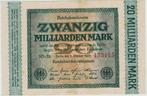 20-626 Duitsland 20 miljard mark 1923, Postzegels en Munten, Bankbiljetten | Europa | Niet-Eurobiljetten, Verzenden, Duitsland