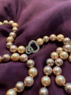 Prachtige feestelijke parelketting, Sieraden, Tassen en Uiterlijk, Kettingen, Ophalen of Verzenden, Zo goed als nieuw, Wit, Overige materialen