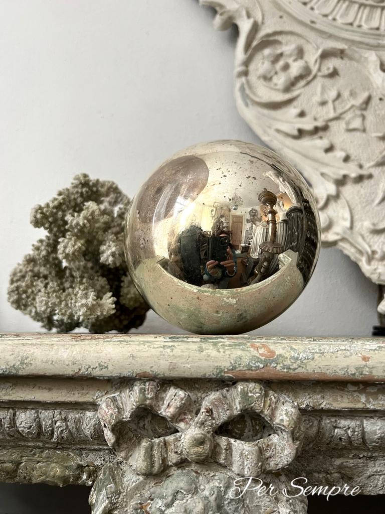 Per Sempre,Prachtige Antieke Zilverglas Heksenbal, Ophalen of Verzenden