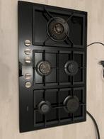 Pelgrim gaskookplaat zwart glas 5 pits 90cm, Witgoed en Apparatuur, Kookplaten, Ophalen, Gebruikt, Inbouw, Gas