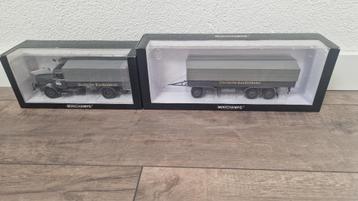 Bussing 8000S mit Kaessbohrer 3-axle canvas trailer (1 op 43 beschikbaar voor biedingen