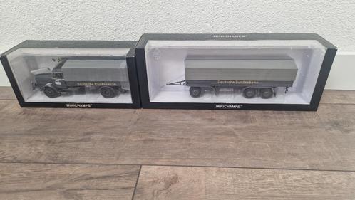Bussing 8000S mit Kaessbohrer 3-axle canvas trailer (1 op 43, Hobby en Vrije tijd, Modelauto's | 1:43, Zo goed als nieuw, Bus of Vrachtwagen