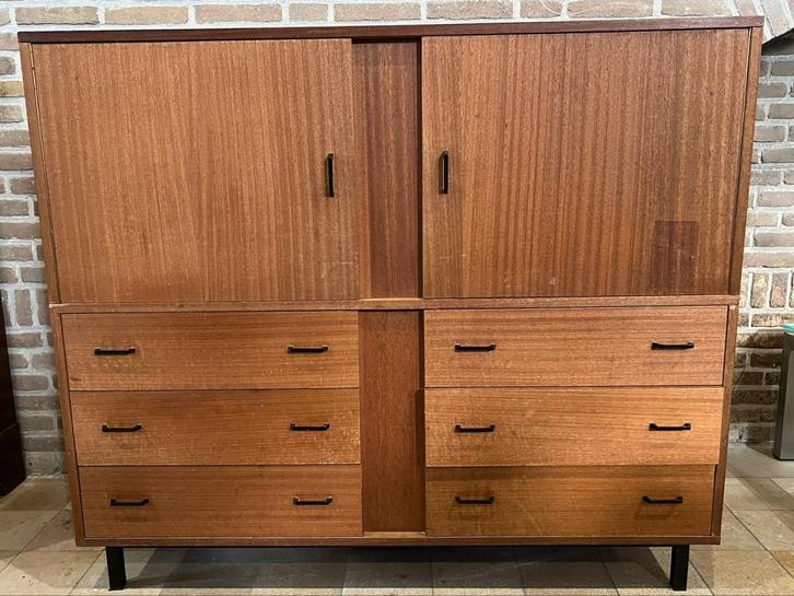 Vintage Simplalux Kast - Jaren '60 Design, Huis en Inrichting, Kasten | Dressoirs, Gebruikt, 100 tot 150 cm, 50 tot 75 cm, Ophalen