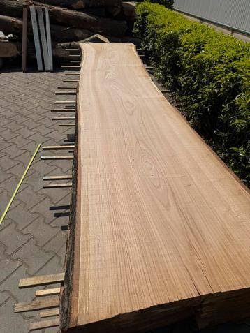 Zeer mooie eiken  boomstambladen 350x70x6cm beschikbaar voor biedingen