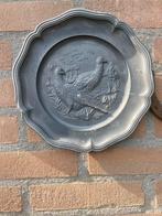 Tinnen bord met fazanten, Ophalen of Verzenden