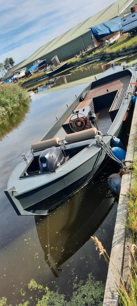 Geweldige sloep vlet   inruil aluminium sloep mogelijk, Watersport en Boten, Sloepen, Gebruikt, 6 meter of meer, Buitenboordmotor