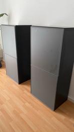 IKEA Besta Kast - Zwart/Grijs, Ophalen, 100 tot 150 cm, 50 tot 100 cm, Zo goed als nieuw