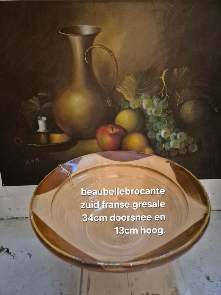 Grote aardewerk schaal /gresale, Ophalen