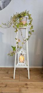 Brocante plantentafel, Huis en Inrichting, Woonaccessoires | Zuilen en Pilaren, Ophalen, Gebruikt