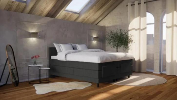 OP=OP Elektrische Boxspring Delux - 180 x 200 Antraciet, Huis en Inrichting, Slaapkamer | Boxsprings, Nieuw, 180 cm, 200 cm, Tweepersoons