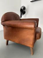 2 ruw lederen Engelse stoelen, Huis en Inrichting, Gebruikt, Eenpersoons, Leer, Ophalen