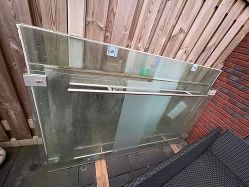 Uit elkaar gehaald veranda glazen deuren., Doe-het-zelf en Verbouw, Glas en Ramen, Zo goed als nieuw, Glasplaat, 160 cm of meer
