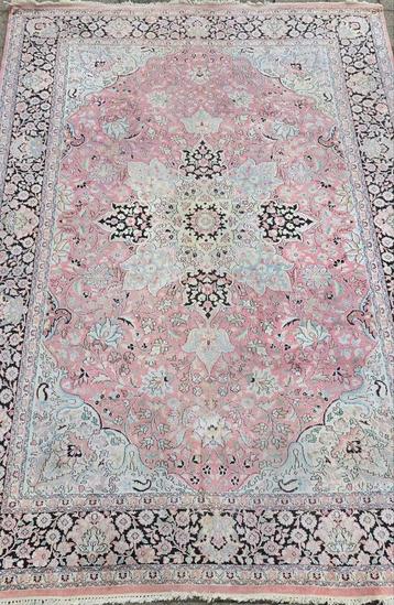 Handgeknoopte tapijt Kashmir Zijde 305 X 210 Cm Vintage  beschikbaar voor biedingen