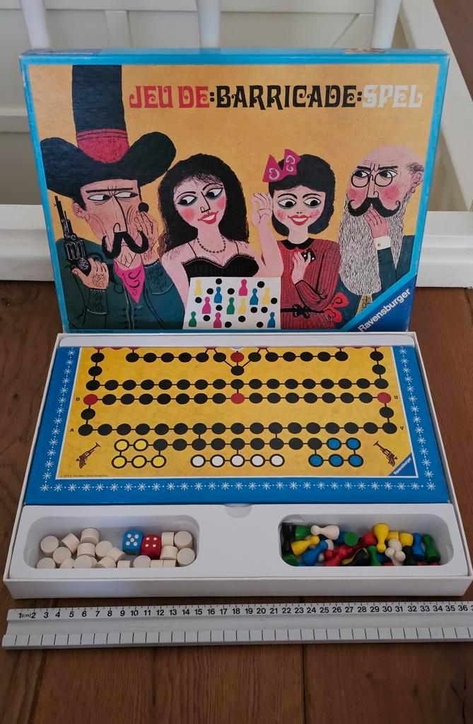 Jeu de Barricade spel- vintage 1970- 2 kanten bord, Hobby en Vrije tijd, Gezelschapsspellen | Bordspellen, Ophalen